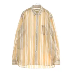 nonnative (ノンネイティブ) DWELLER B.D SHIRT RELAXED FIT C/T/P TUSSAH STRIPE NN-S3509 ストライプ長袖シャツ オレンジ/ホワイトのサムネイル