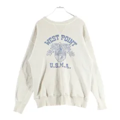 WAREHOUSE (ウェアハウス) Lot401USMA オートミール 両V クルーネック長袖スウェットトレーナー ホワイト