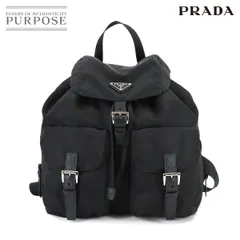 未使用 展示品 プラダ PRADA バックパック リュックサック ナイロン サフィアーノレザー ネロ ブラック 1BZ811 Backpack 90313963