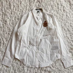 ラルフローレン　Lauren Ralph Lauren　90s ラルフローレン エンブレム ボタンダウン 白 シャツ コットン  ヴィンテージ　ロゴ　タグ付き