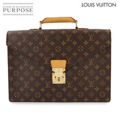 Excellent condition Louis Vuitton Monogram Serviette Conseiller Briefcase Business Bag Brown M53331 90314577