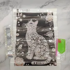☆パールビーズアート 40×30cm パールビーズ DIYキット｜ パール 猫 キラキラアート インテリア プレゼント 大人気 トレンド //DA-155