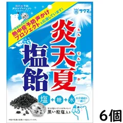 サクマ 炎天夏塩飴 60g×6個 賞味期限2027/05のサムネイル