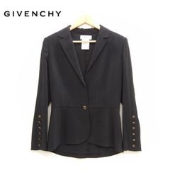 GIVENCHY ジバンシー ノーカラージャケット ダブルボタン ブラック