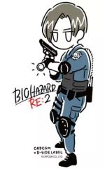 【中古】シール・ステッカー レオン(ラインアート) CAPCOM×B-SIDE LABEL ステッカー 「バイオハザード」