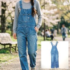 美品 メンズ Lee デニムオーバーオール インディゴ つなぎ - メルカリ