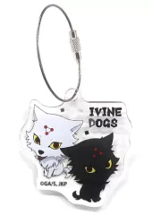 【中古】雑貨 白＆黒(玉犬) 「呪術廻戦Cafe in BOX cafe＆space アクリルキーリング」