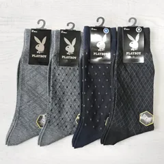 【新品タグ付き】PLAYBOY ビジネスソックス 4足セット 新品未開封25cm〜26cmのサムネイル