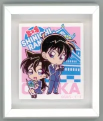 【中古】マグネット・磁石 毛利蘭＆工藤新一 ミニフレームマグネット 観光ver. 「名探偵コナン 大阪城本陣 SPECIAL SHOP」
