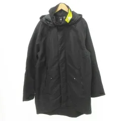 アディダス adidas コート ワンポイント ロゴ フード付き 厚手 Mサイズ 黒 ブラック