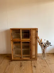 アンティーク ガラス キャビネット チェスト 飾り棚 棚  Y718