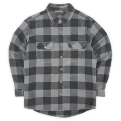 フィールド&ストリーム Field & Stream 00s 2000年代 ブロックチェック柄 ヘビーネルシャツ ヘビネル アメカジ USA ヴィンテージ アメリカ 古着 メンズ シャツ グレー ブラック  M【中古】