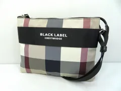 s25g-023k【中古】BLACK LABEL CRESTBRIDGE ブラックレーベル クレストブリッジ　オールオーバー チェック　サコッシュ　ショルダーバッグ