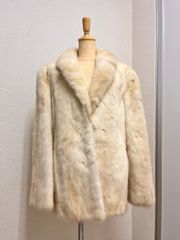 bhq様専用サガミンク毛皮ハーフコートアイボリー9号Mサイズ相当 - メルカリ