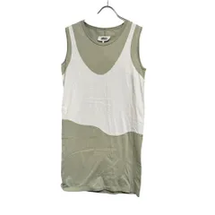 MM6 (エムエムシックス) 16SS ノースリーブチュニックカットソー ホワイト×カーキのサムネイル