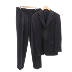 ポールスミス PAUL SMITH セットアップ スーツ テーラードジャケット パンツ スラックス ピンストライプ ツータック XL 紺 ネイビー /YJ ■ECD002