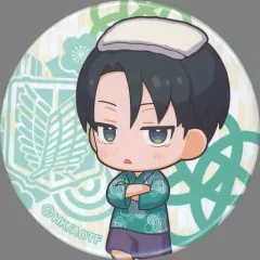 【中古】バッジ・ピンズ リヴァイ(ミニキャラ) 「進撃の巨人×極楽湯・RAKU SPA 休まなくては勝てない・・・ お風呂の民～The SENTO Seazon～ 缶バッジ」