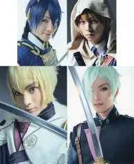 【中古】キャラカード 鈴木拡樹(三日月宗近)＆荒牧慶彦(山姥切国広)＆佐藤たかみち(髭切)＆山本涼介(膝丸) 特製フォトカード(3枚セット) 「映画刀剣乱舞 -黎明-オフィシャルガイド」 セブンネットショッピング購入特典