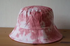 男女兼用帽子　ピンク色　タイダイ柄　バケットハット　サイズ５７.５cm　キャップ　帽子　[[2.2.]]