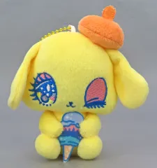 【中古】ぬいぐるみマスコット・ぬいぐるみバッジ ポムポムプリン B(ウィンク) ぬいぐるみマスコット ポムポムプリン・リトルツインスターズ 「せきやゆりえ×サンリオキャラクターズ」