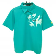 ルコックゴルフ 半袖ポロシャツ ライトブルー×白 胸元ロゴ メンズ M ゴルフウェア le coq sportif