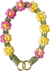 §Ｂｇ３ スマホストラップ 手首 ハンドストラップ ナチュラル可愛い レディース 韓国風 グラデーションカラー 手編み ハンドメイド 軽量 落下防止 iPhone/Android対応 (ピンクイエロー)