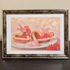 ☆美品☆【額装済み】GARRY PALM 絵画 プルメリア ハワイアン