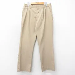 W34/古着 パンツ メンズ 80年代 80s USA製 タロン ベージュ26feb03