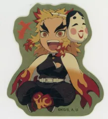 【中古】シール・ステッカー 煉獄杏寿郎(2021/節分) 全みにきゃらイラストメタリックステッカー 「劇場版 鬼滅の刃 無限列車編 上映四周年記念 炎柱・煉獄杏寿郎カフェ×ufotable Cafe×マチ★アソビCAFE×ufotable DINING×ufo