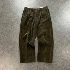 Brooks Brothers ELLIOT Corduroy Pants ブルックスブラザーズ コーデュロイパンツ スラックス タックパンツ ストレート 2タック オリーブ系 メンズ W33