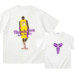 バスケットボール コービー・ブライアント マンバメンタリティ プリント Tシャツ 半袖 メンズ 夏 普段着 ホワイト