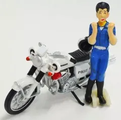 【中古】食玩 トレーディングフィギュア 10.本田速人＆白バイ(HONDA CB750 FOUR) 「こちら葛飾区亀有公園前派出所 こち亀ギャラリー」 