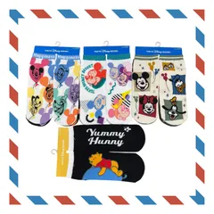 ディズニー ソックス 靴下③【4点セット】25～27cm ミッキー＆ミニー バルーン プーさん 東京ディズニーリゾート TDR