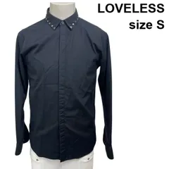 ラブレス LOVELESS シャツ タイト 三陽商会 メタルスタッズ 黒 コットン １ Sサイズ メンズ S6C306のサムネイル