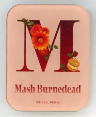 【中古】バッジ・ビンズ マッシュ・バーンデッド 「マッシュル -MASHLE- POP UP SHOP in animega sofmap -flower- トレーディングイニシャル缶バッジ」