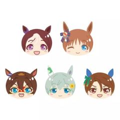 [중고] 봉제인형 마스코트·봉제인형 배지 전 5종 세트 [말 딸 프리티 더비 오만쥬니기니기 마스코트 1]