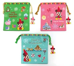 【中古】雑貨 リルリンリン きんちゃくセット(3枚セット) 「ディズニー・クリスマス2022」 東京ディズニーリゾート限定