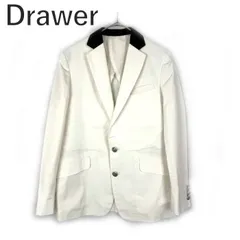 ドゥロワー Drawer ジャケット シングル エンブレムボタン 襟切り替え おしゃれ ホワイト ブラックのサムネイル