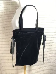 ヴィンテージ ブラック スウェード風 トートバッグ ショルダーバッグ