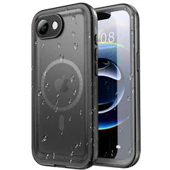 【新品】 SPORTLINK iPhone 17e 用 防水ケース - iPhone 16e MagSafe ケース完全防水 IP68防水等級 マグネット搭載 MagSafe対応 防雪 防塵 耐衝撃 360°全面保護 QI充電 フェイスID 認証対応 ワイ 0