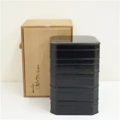 塗師　川瀬表完造　黒一閑塗五十縁高（共箱）  茶器 おしゃれ 和食 料理 和食器 菓子器 折敷 ふちだか 茶道 茶道具 和菓子 主菓子 骨董 茶会