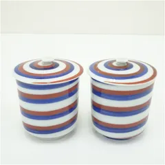 作家物　染錦渦文蓋付湯呑ペア  湯飲み 湯呑み 湯のみ おしゃれ かわいい 茶道具 茶器 来客 お茶 旅館 和風 雑貨 レトロ 食器