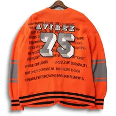 AVIREX アヴィレックス 秋冬 VARSITY CARDIGAN★ ロゴ コットン ニット バーシティ カーディガン Sz.M メンズのサムネイル