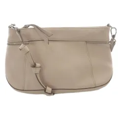 ロンシャン LONGCHAMP ショルダーバッグ レザー 型押しロゴ ベージュ