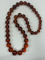 琥珀ネックレス アンバー ロングネックレス アクセサリー ジュエリー