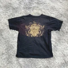 希少！レア！【Lucy ルーシー】Tシャツ (F) ロック ロケン ヴィンテージ 黒 ブラック 今井寿 BUCK-TICK バクチク Kiyoshi 岡崎達成 バンドTシャツ グッズ グラフィック プリント ゴールド 金色 コットン ROCKAROLLICAのサムネイル
