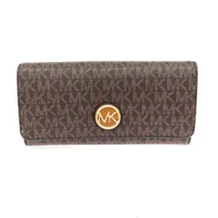 MICHAEL KORS マイケルコース 二つ折り長財布  MKモノグラム/PVC    ブラウン レディース / 240001193876