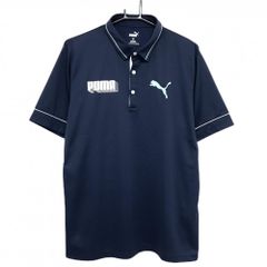 早い者勝ち！PUMA ポロシャツ ネイビー ストライプ 半袖 - メルカリ