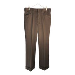 ばぶる様専用 70s SLIMACKS 絣 ネップ ウール スラックス ブラウン