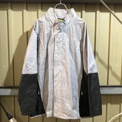 2245 adidas ナイロンジャケット グレー 2XL アディダス フルジップ ワンポイント プリントロゴ 古着卸 アメリカ仕入